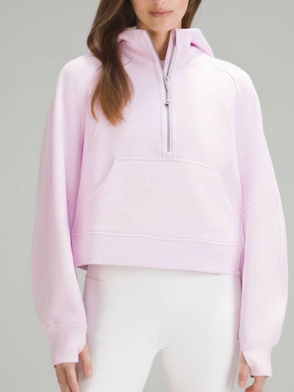 Lululemon Scuba Oversized Half-Zip Hoodie - Strawberry Milkshake Pink size XS/S